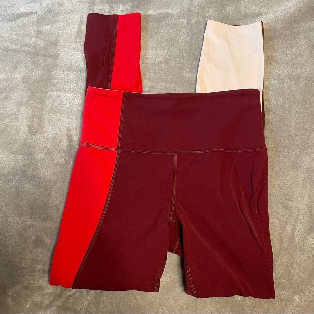 Ultra High Rise Elation Leggings in Powervita Pockets Athletic Two-Tone Red